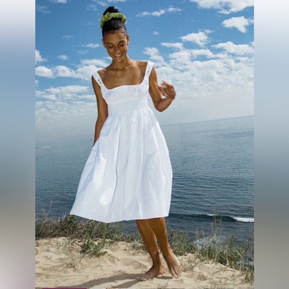 Ciao Lucia Lara Dress in White Cotton